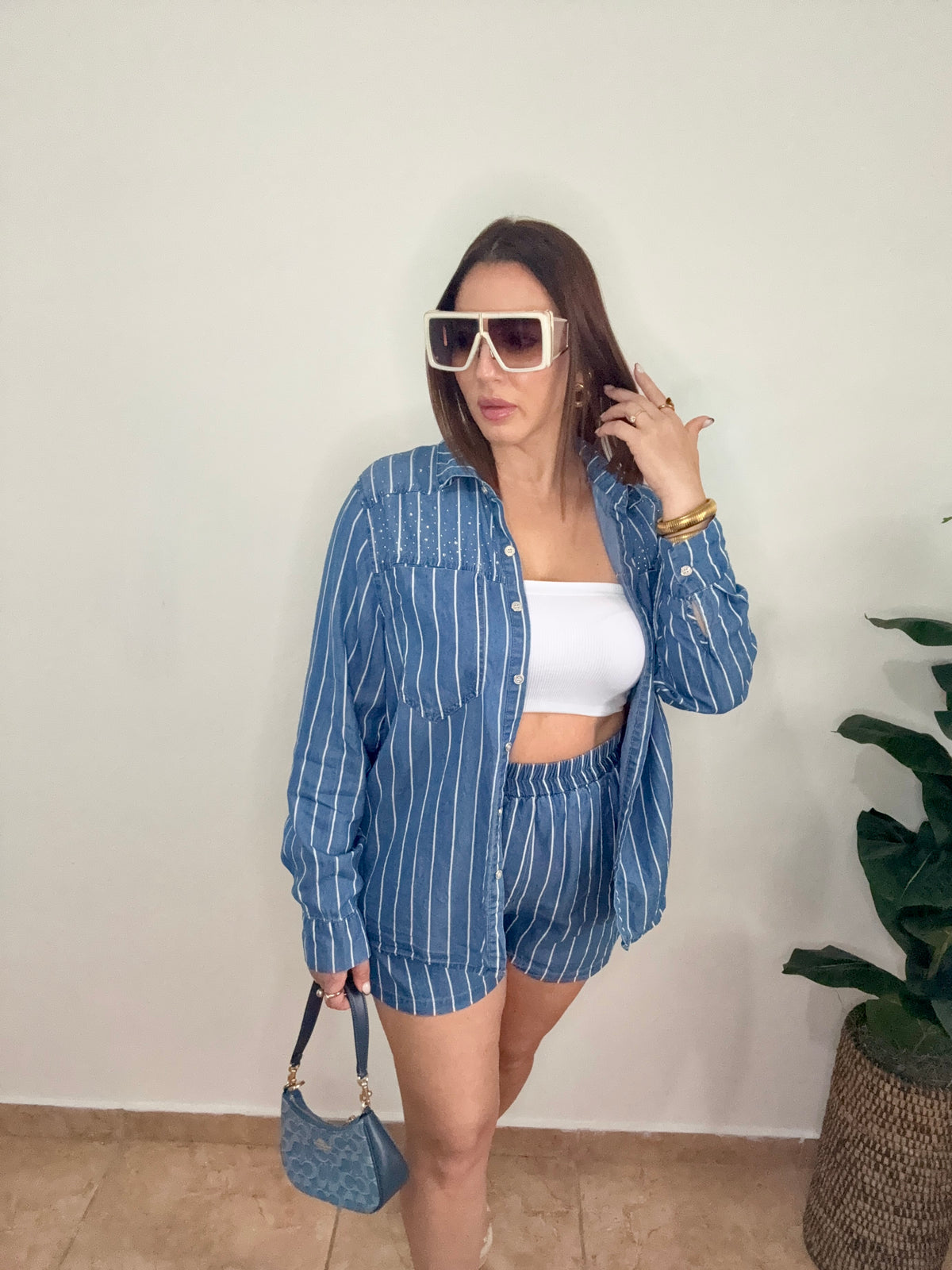 Blue & White Line Set