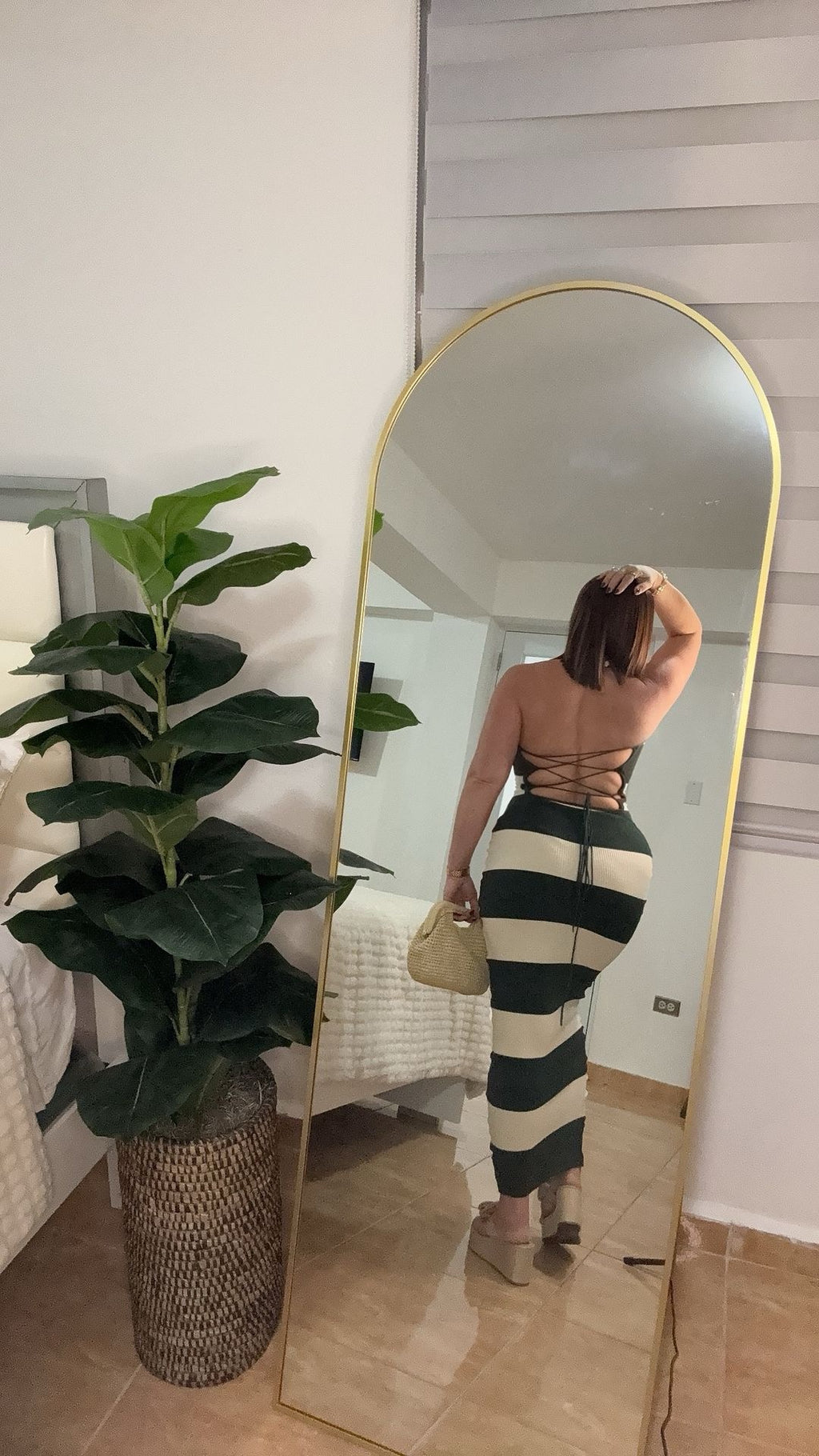 Olive Stripe Dress