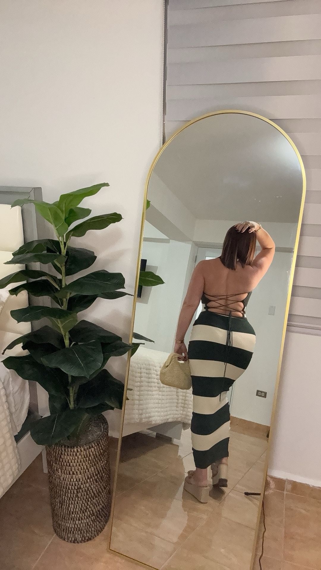 Olive Stripe Dress