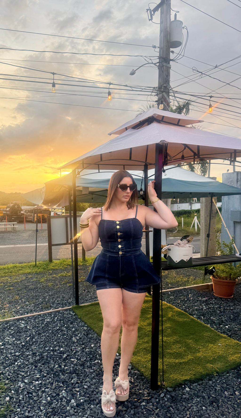 Denim Romper