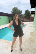 Black Blazer Romper