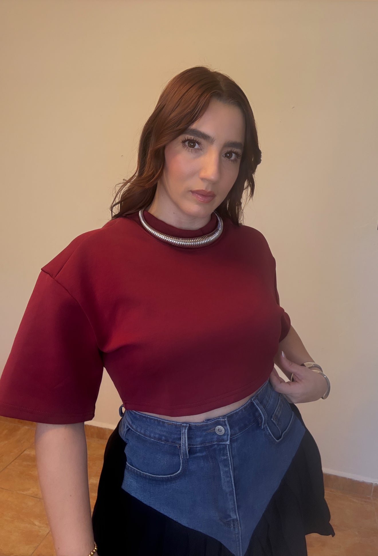 Burgundy Oversized T-Shirt