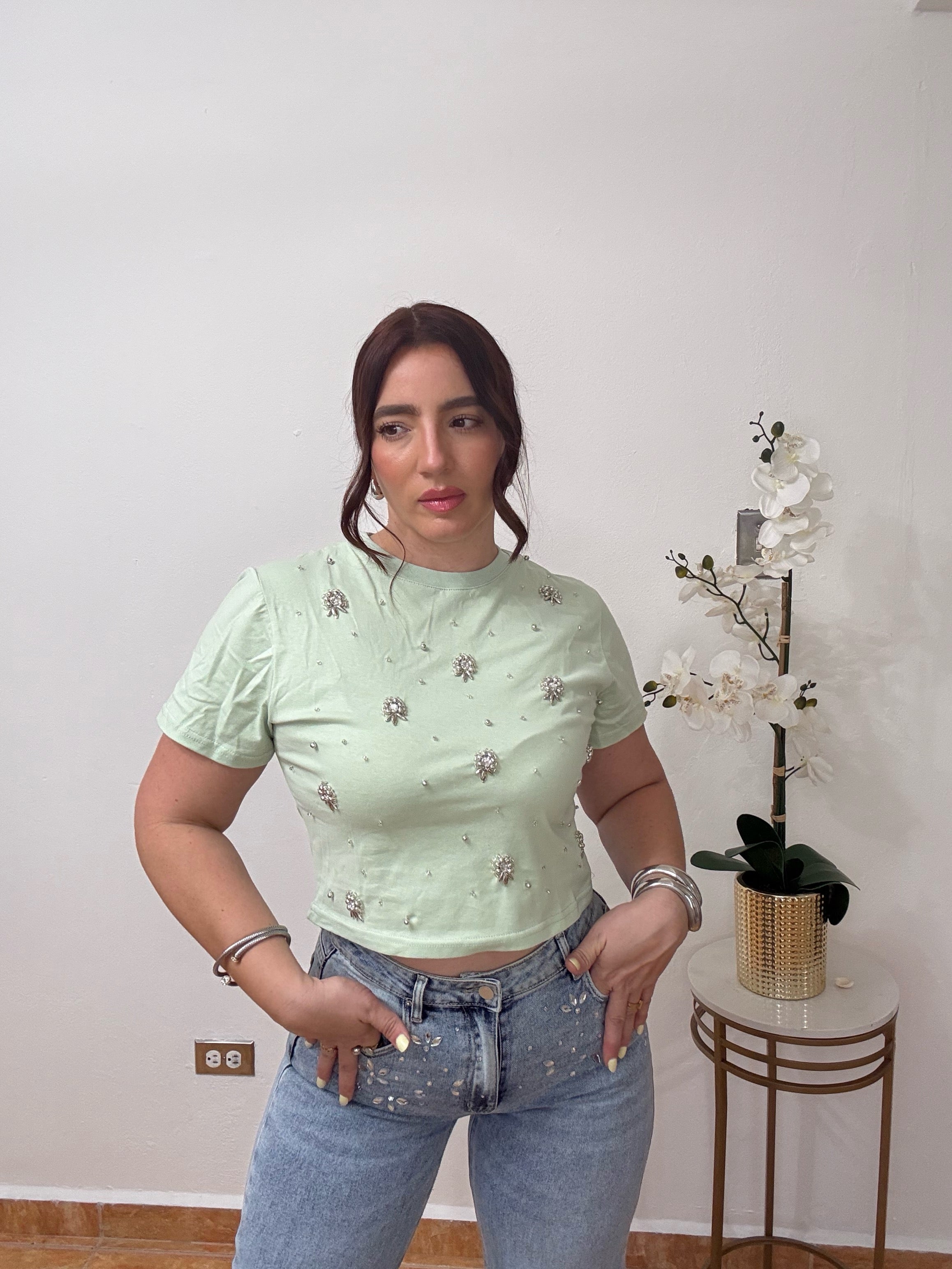 Green Bloom Top