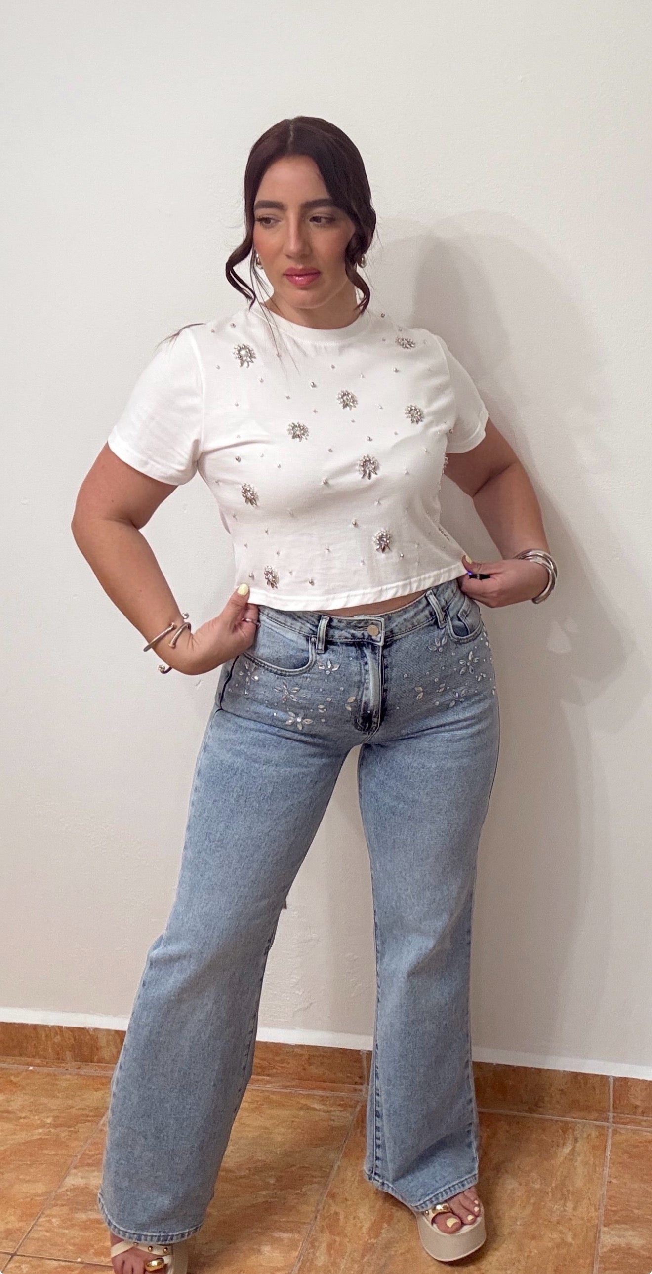 White Bloom Top