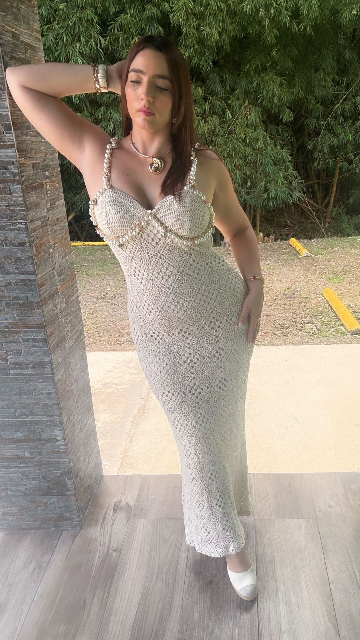 Perla Marina Crochet Dress